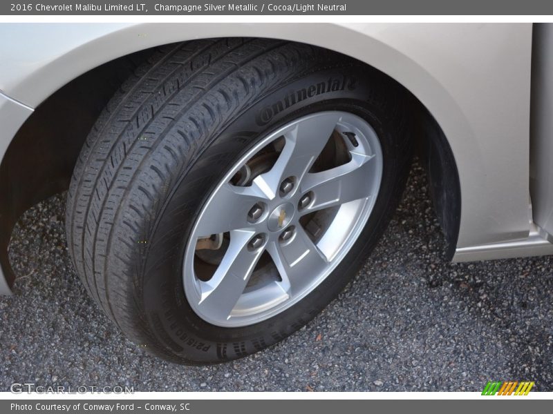Champagne Silver Metallic / Cocoa/Light Neutral 2016 Chevrolet Malibu Limited LT