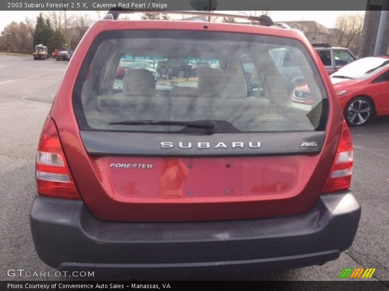 Cayenne Red Pearl / Beige 2003 Subaru Forester 2.5 X