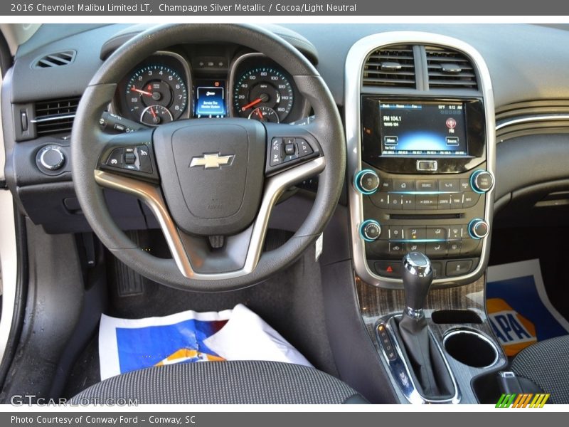 Champagne Silver Metallic / Cocoa/Light Neutral 2016 Chevrolet Malibu Limited LT