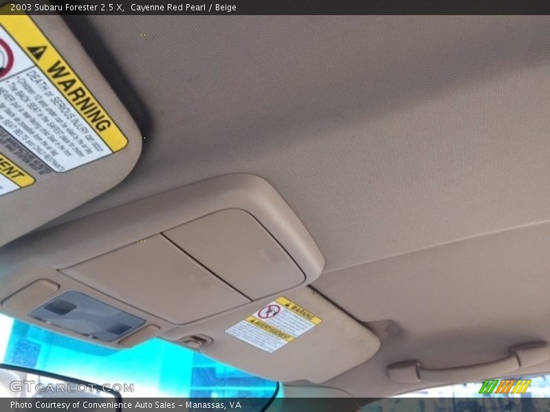 Cayenne Red Pearl / Beige 2003 Subaru Forester 2.5 X