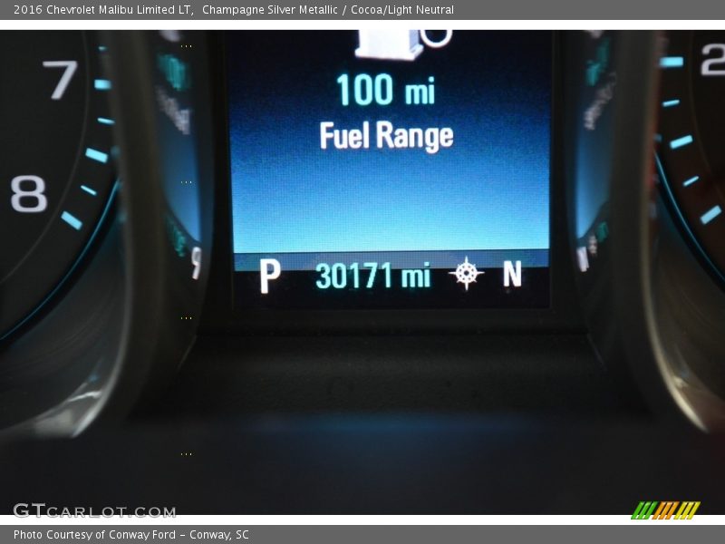 Champagne Silver Metallic / Cocoa/Light Neutral 2016 Chevrolet Malibu Limited LT