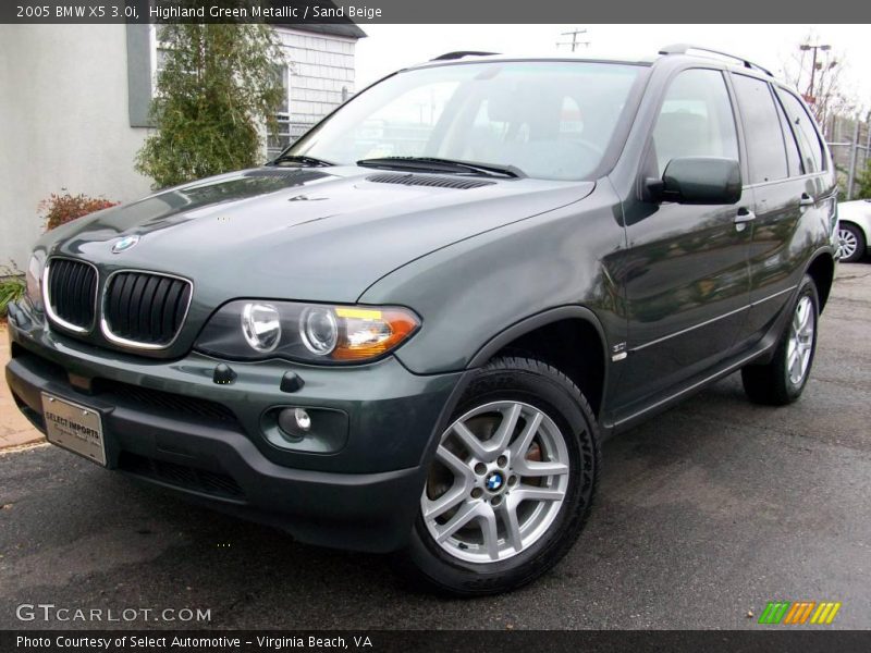 Highland Green Metallic / Sand Beige 2005 BMW X5 3.0i