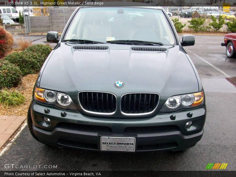 Highland Green Metallic / Sand Beige 2005 BMW X5 3.0i