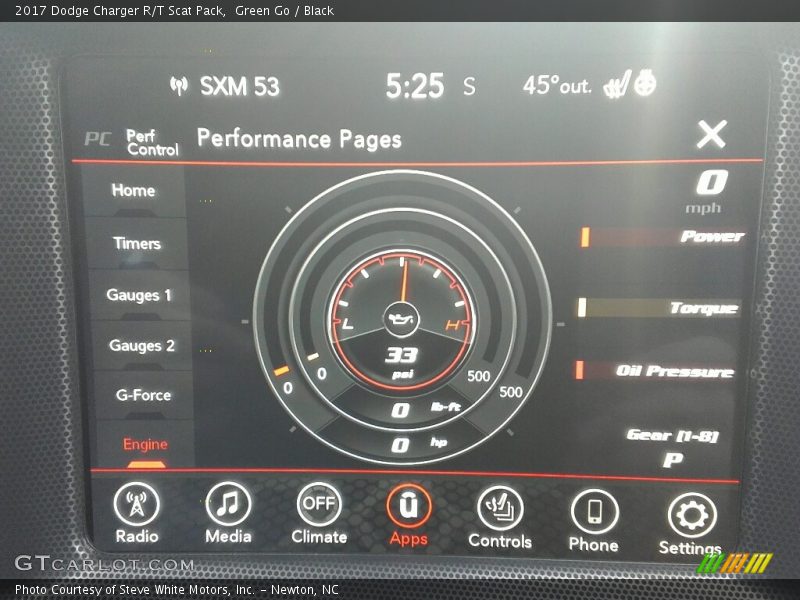 Controls of 2017 Charger R/T Scat Pack