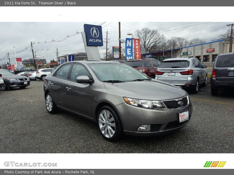 Titanium Silver / Black 2011 Kia Forte SX