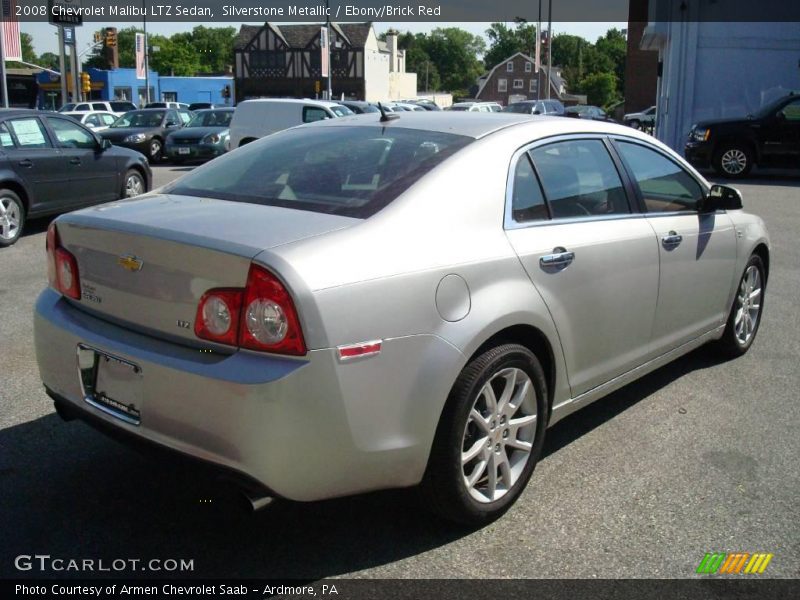 Silverstone Metallic / Ebony/Brick Red 2008 Chevrolet Malibu LTZ Sedan