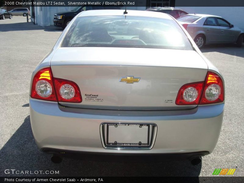 Silverstone Metallic / Ebony/Brick Red 2008 Chevrolet Malibu LTZ Sedan