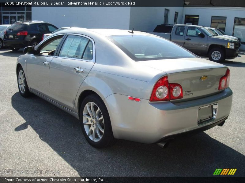 Silverstone Metallic / Ebony/Brick Red 2008 Chevrolet Malibu LTZ Sedan
