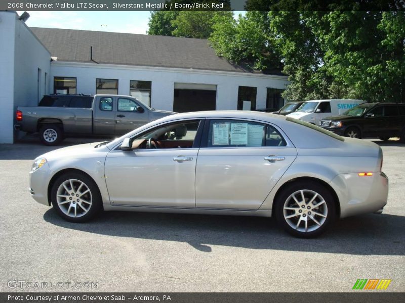 Silverstone Metallic / Ebony/Brick Red 2008 Chevrolet Malibu LTZ Sedan