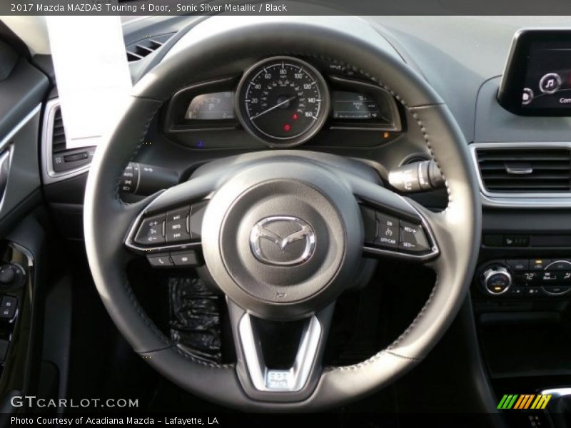 Sonic Silver Metallic / Black 2017 Mazda MAZDA3 Touring 4 Door