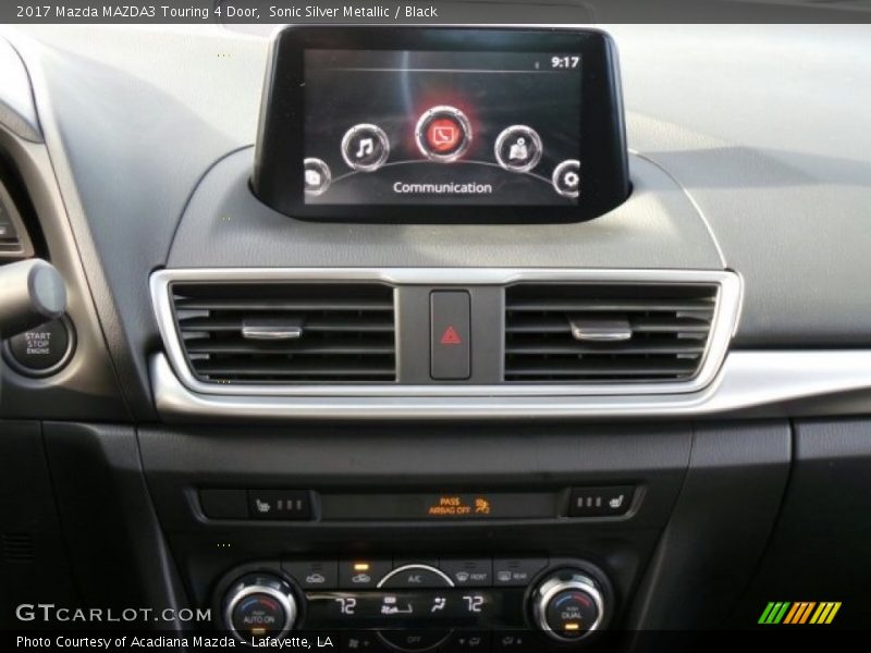 Sonic Silver Metallic / Black 2017 Mazda MAZDA3 Touring 4 Door
