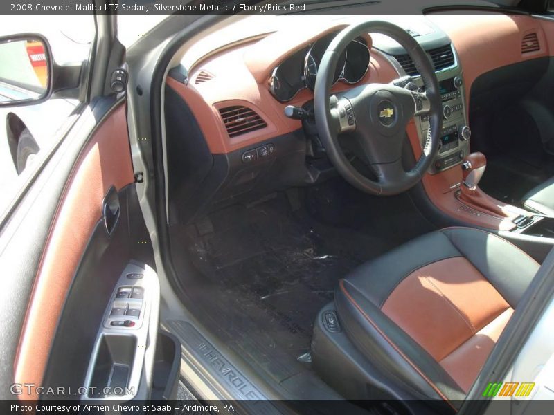 Silverstone Metallic / Ebony/Brick Red 2008 Chevrolet Malibu LTZ Sedan