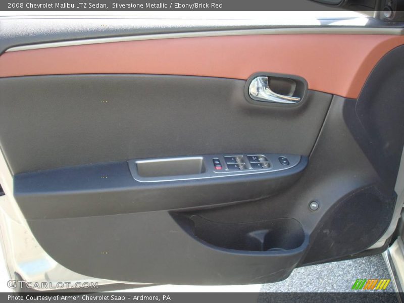 Silverstone Metallic / Ebony/Brick Red 2008 Chevrolet Malibu LTZ Sedan