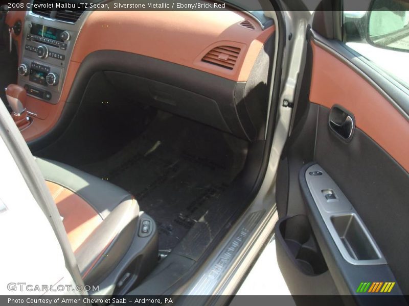 Silverstone Metallic / Ebony/Brick Red 2008 Chevrolet Malibu LTZ Sedan