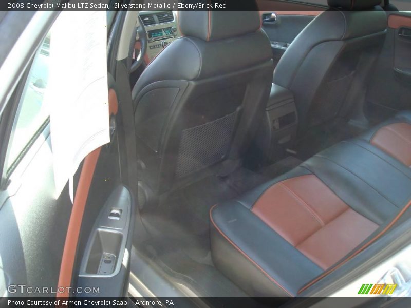 Silverstone Metallic / Ebony/Brick Red 2008 Chevrolet Malibu LTZ Sedan