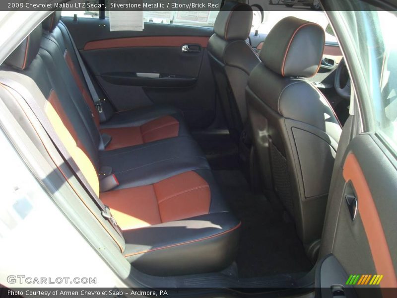 Silverstone Metallic / Ebony/Brick Red 2008 Chevrolet Malibu LTZ Sedan