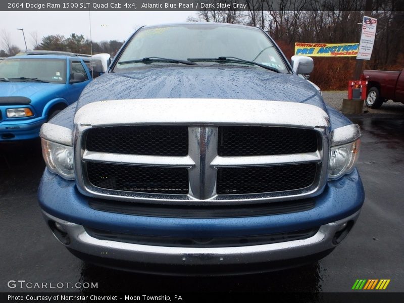 Atlantic Blue Pearl / Dark Slate Gray 2004 Dodge Ram 1500 SLT Quad Cab 4x4