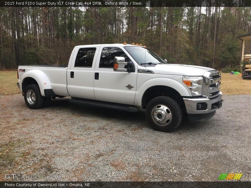 Oxford White / Steel 2015 Ford F350 Super Duty XLT Crew Cab 4x4 DRW