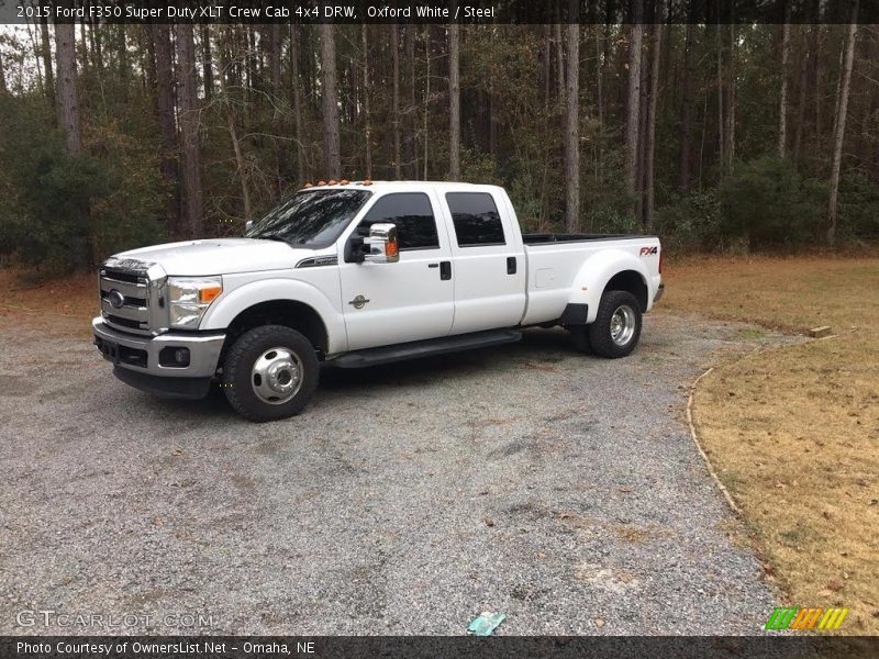 Oxford White / Steel 2015 Ford F350 Super Duty XLT Crew Cab 4x4 DRW