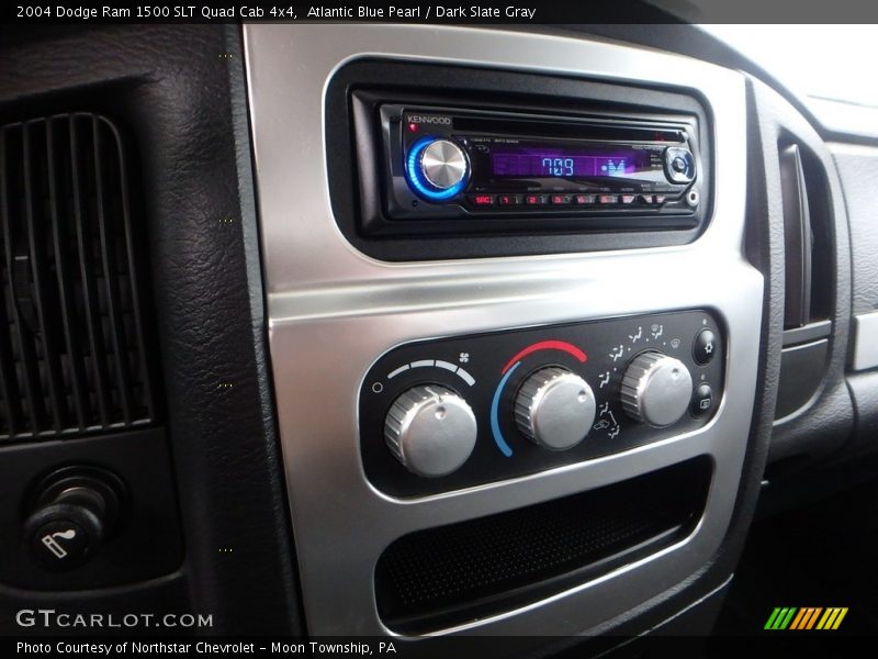 Atlantic Blue Pearl / Dark Slate Gray 2004 Dodge Ram 1500 SLT Quad Cab 4x4