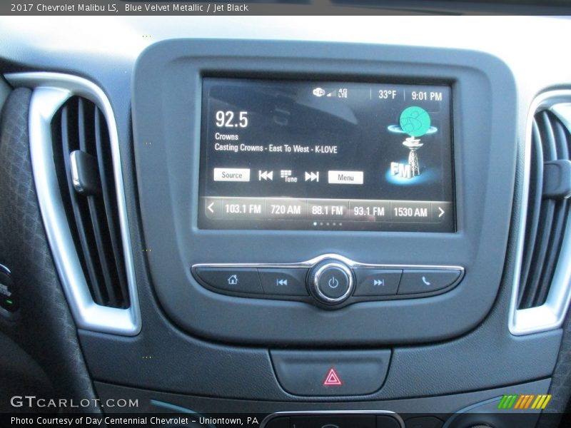 Blue Velvet Metallic / Jet Black 2017 Chevrolet Malibu LS