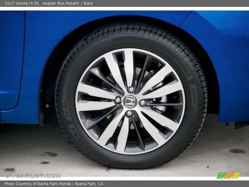 Aegean Blue Metallic / Black 2017 Honda Fit EX