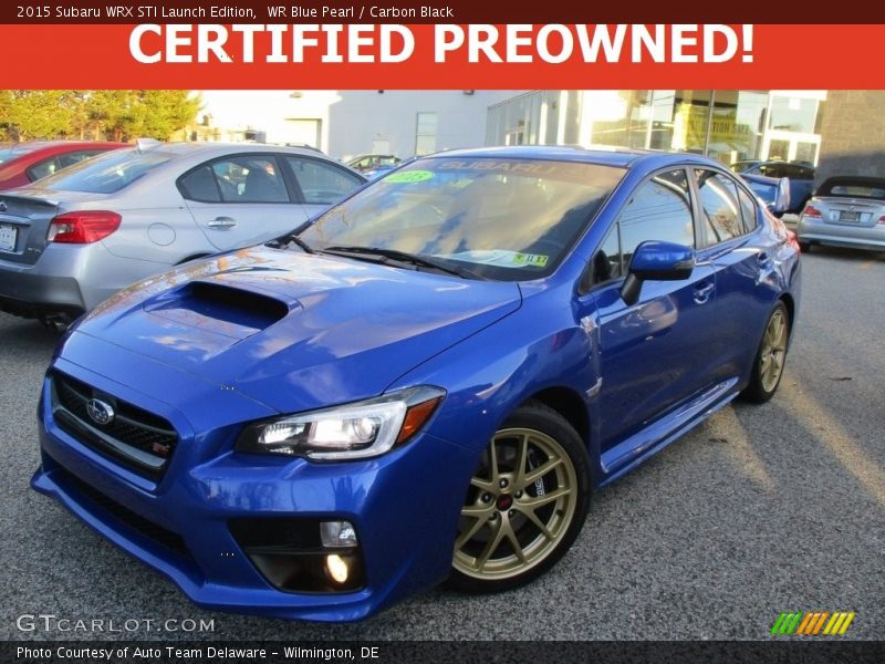 WR Blue Pearl / Carbon Black 2015 Subaru WRX STI Launch Edition