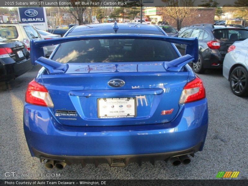 WR Blue Pearl / Carbon Black 2015 Subaru WRX STI Launch Edition