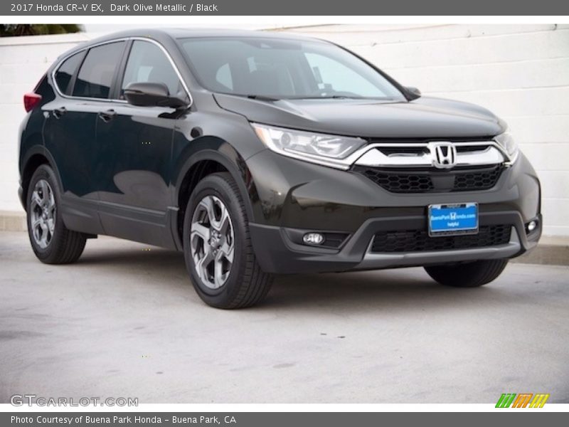 Dark Olive Metallic / Black 2017 Honda CR-V EX