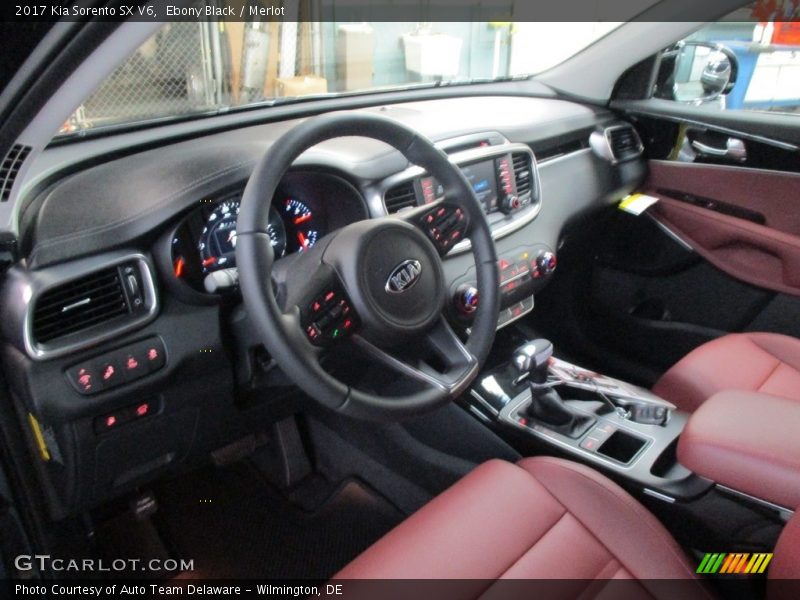  2017 Sorento SX V6 Merlot Interior