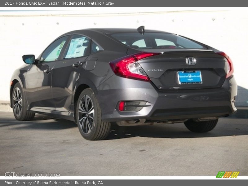 Modern Steel Metallic / Gray 2017 Honda Civic EX-T Sedan