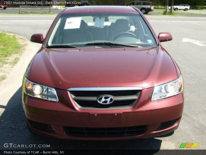Dark Cherry Red / Gray 2007 Hyundai Sonata GLS