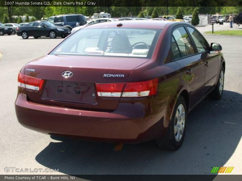 Dark Cherry Red / Gray 2007 Hyundai Sonata GLS