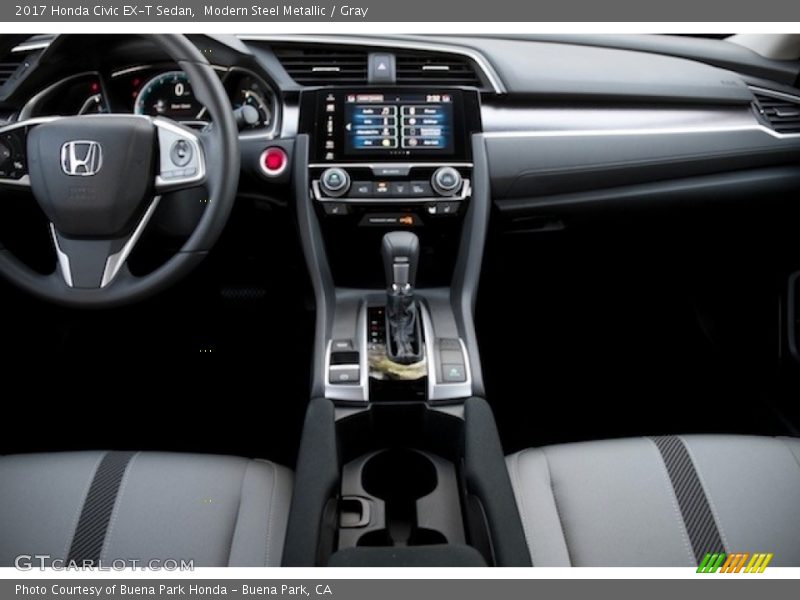 Modern Steel Metallic / Gray 2017 Honda Civic EX-T Sedan