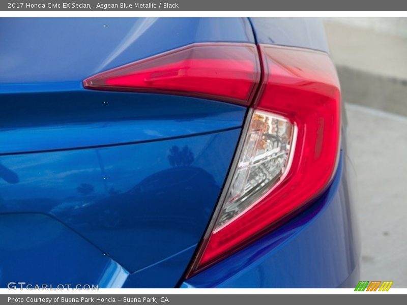 Aegean Blue Metallic / Black 2017 Honda Civic EX Sedan