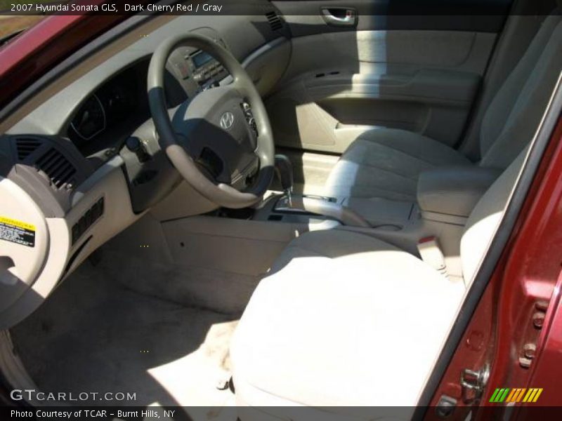 Dark Cherry Red / Gray 2007 Hyundai Sonata GLS