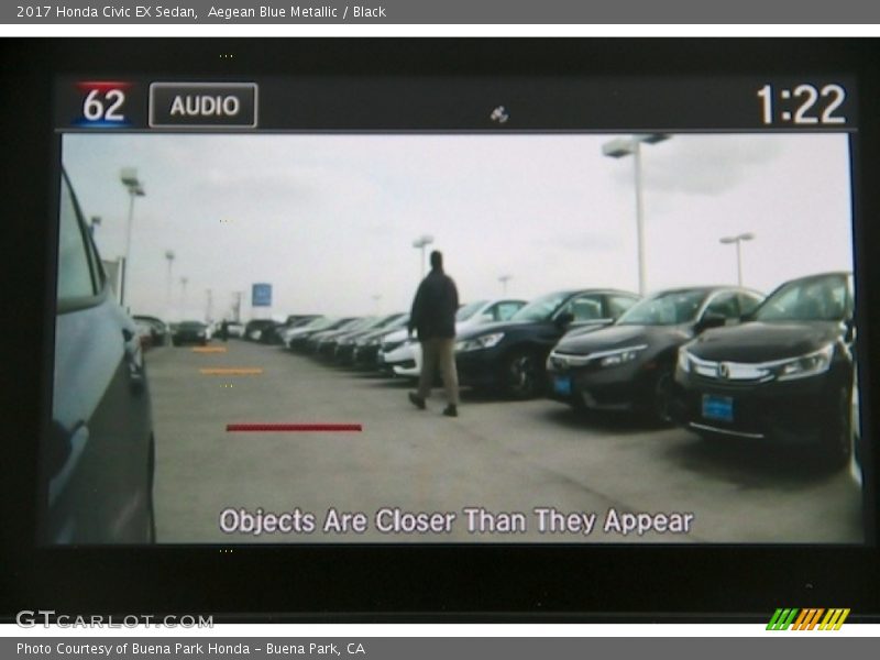 Aegean Blue Metallic / Black 2017 Honda Civic EX Sedan
