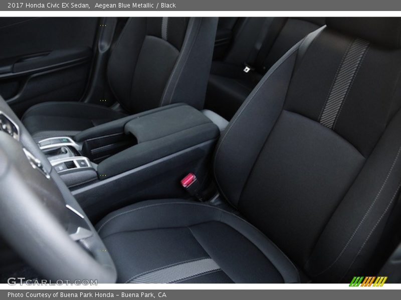 Aegean Blue Metallic / Black 2017 Honda Civic EX Sedan