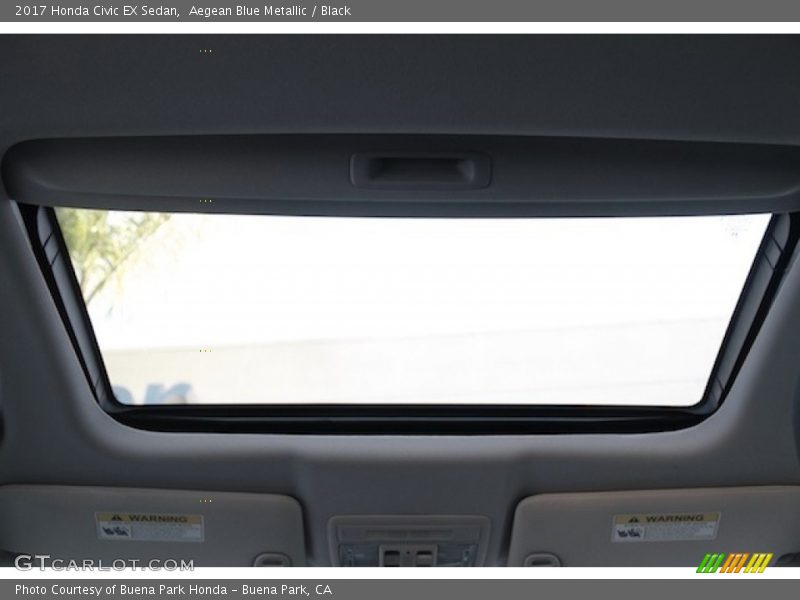 Aegean Blue Metallic / Black 2017 Honda Civic EX Sedan