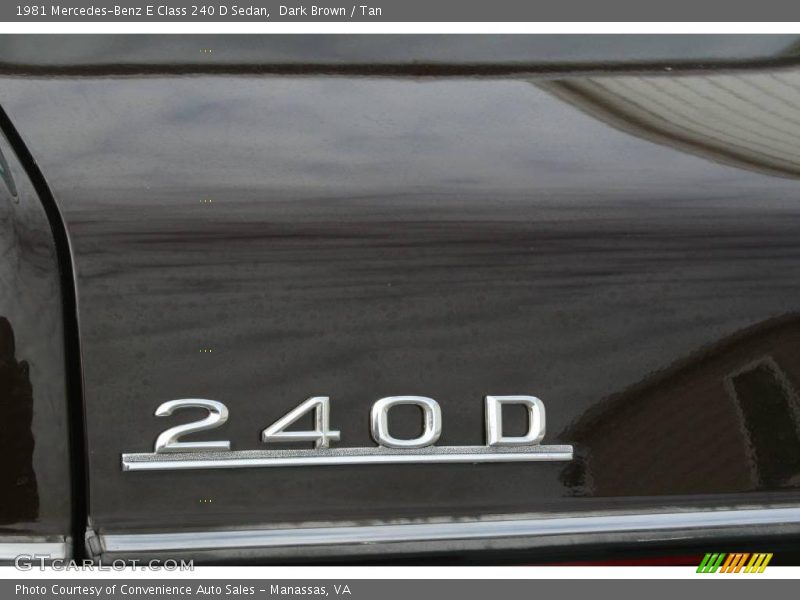 Dark Brown / Tan 1981 Mercedes-Benz E Class 240 D Sedan