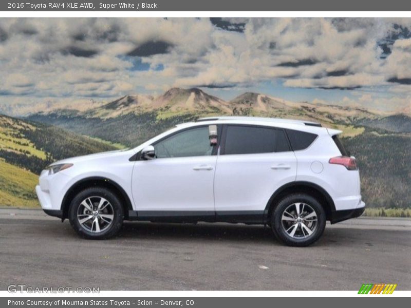 Super White / Black 2016 Toyota RAV4 XLE AWD