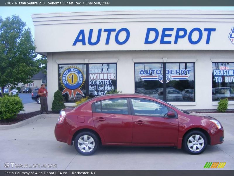 Sonoma Sunset Red / Charcoal/Steel 2007 Nissan Sentra 2.0