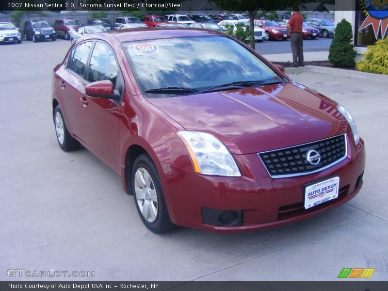 Sonoma Sunset Red / Charcoal/Steel 2007 Nissan Sentra 2.0