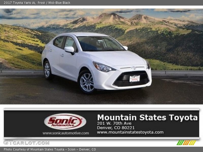 Frost / Mid-Blue Black 2017 Toyota Yaris iA