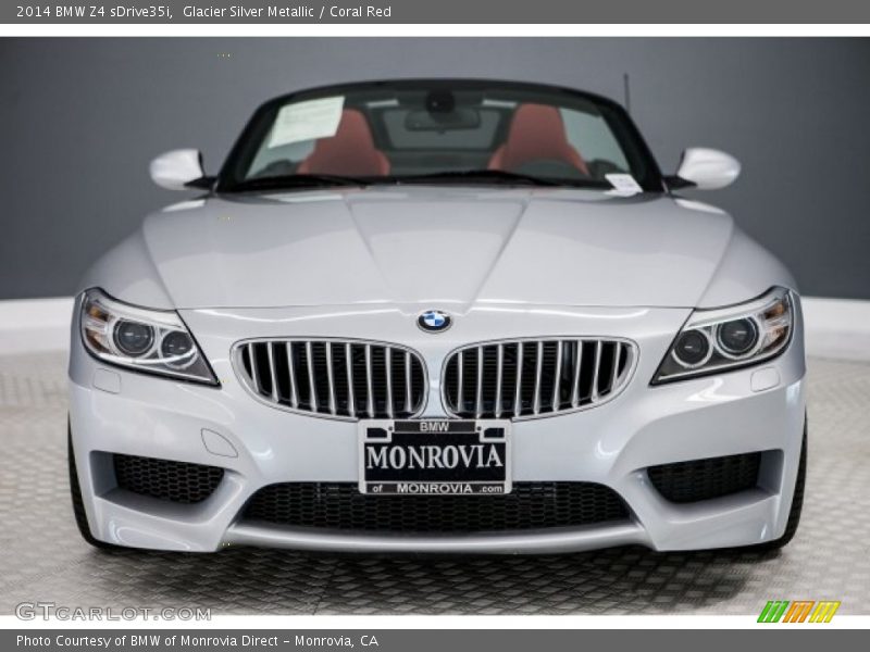 Glacier Silver Metallic / Coral Red 2014 BMW Z4 sDrive35i