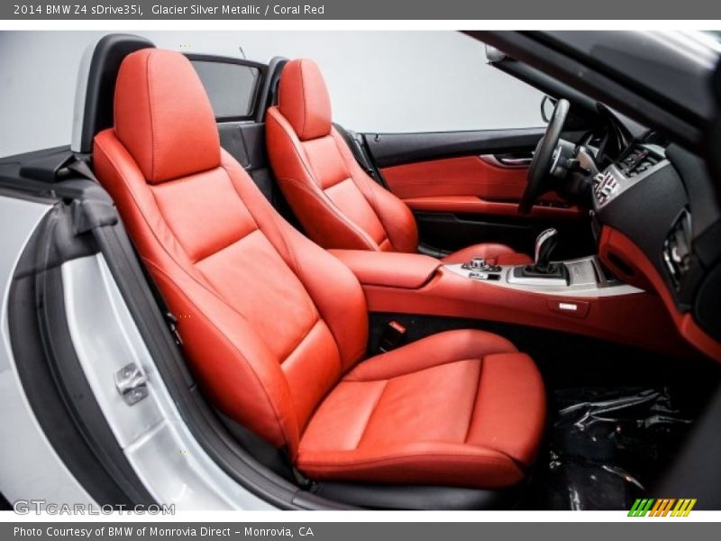 Glacier Silver Metallic / Coral Red 2014 BMW Z4 sDrive35i