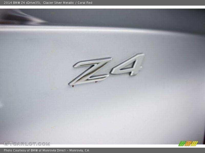 Glacier Silver Metallic / Coral Red 2014 BMW Z4 sDrive35i