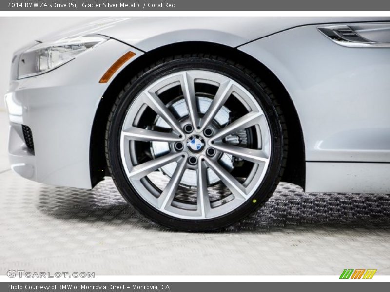Glacier Silver Metallic / Coral Red 2014 BMW Z4 sDrive35i