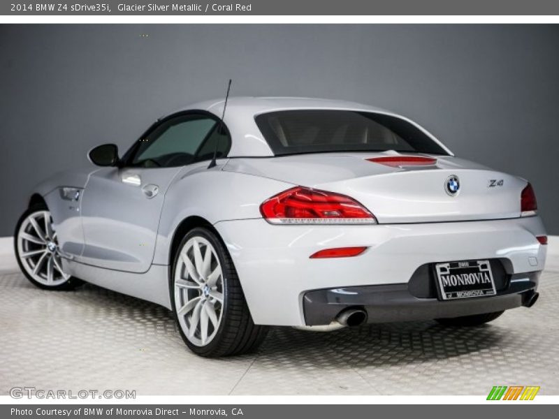 Glacier Silver Metallic / Coral Red 2014 BMW Z4 sDrive35i