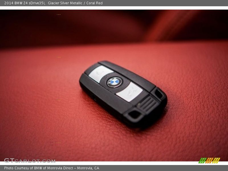 Glacier Silver Metallic / Coral Red 2014 BMW Z4 sDrive35i